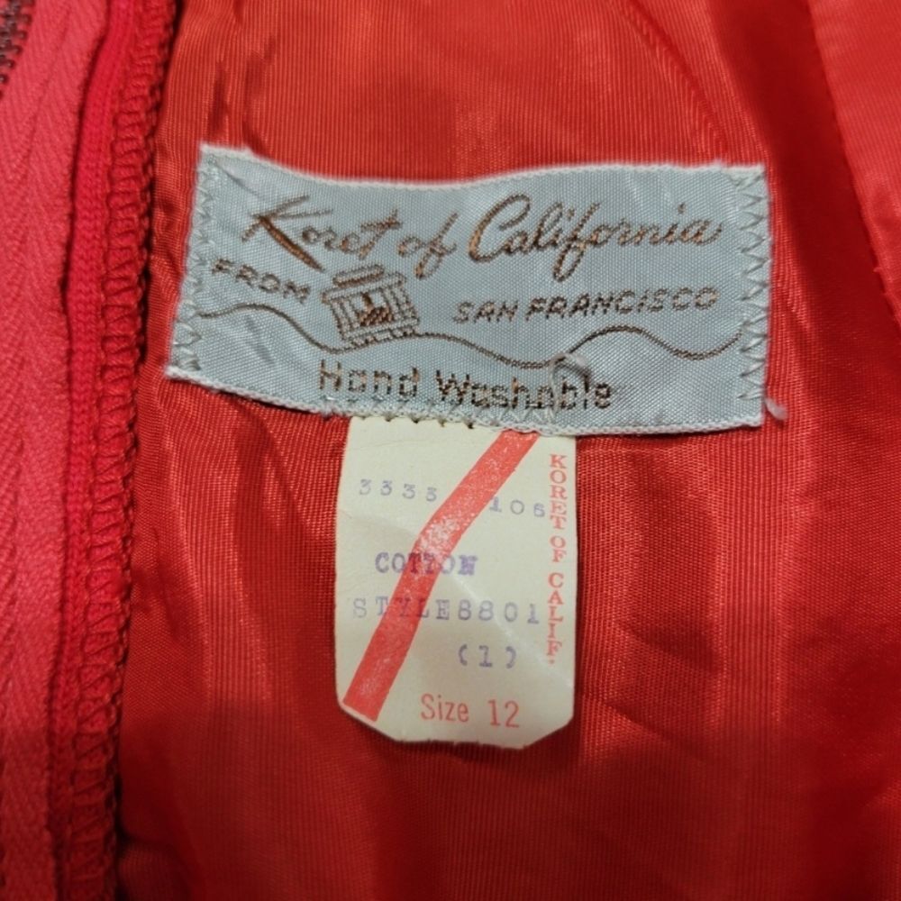 60s Vintage Skirt Size 12 W24" Waist Vintage Koret Of California Skirt Talon Zip - Picture 9 of 9